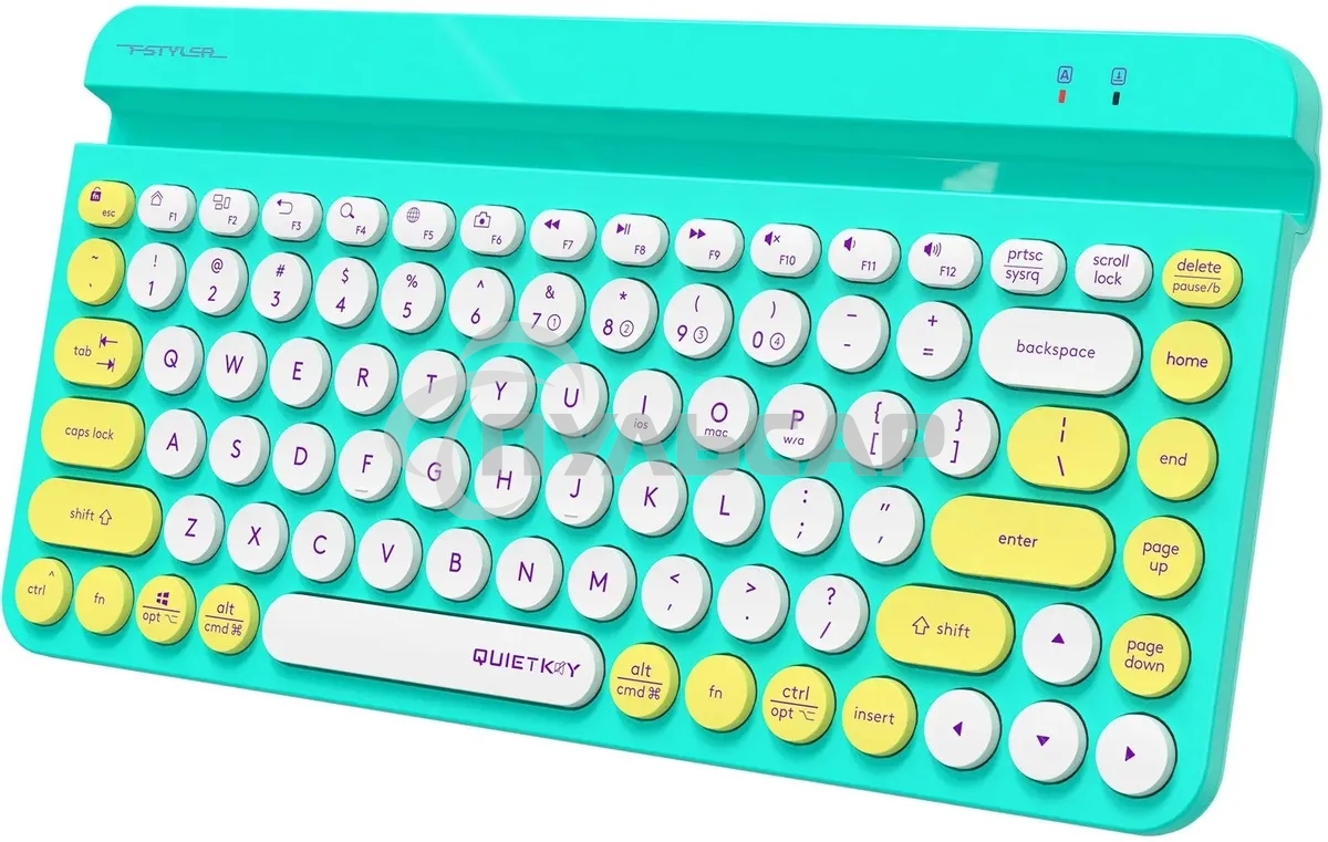 Клавиатура беспроводная A4Tech Fstyler FBK30, USB, Bluetooth/Радиоканал, зеленый