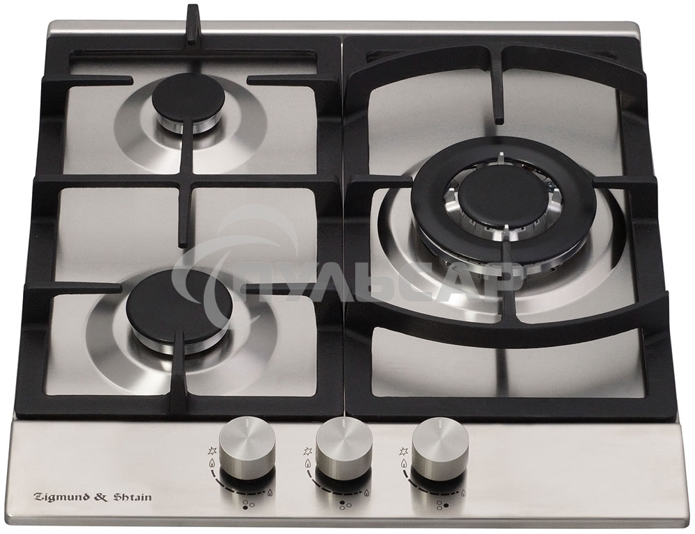 Газовая варочная панель Zigmund & Shtain G 14.4 S независимая, нержавеющая сталь