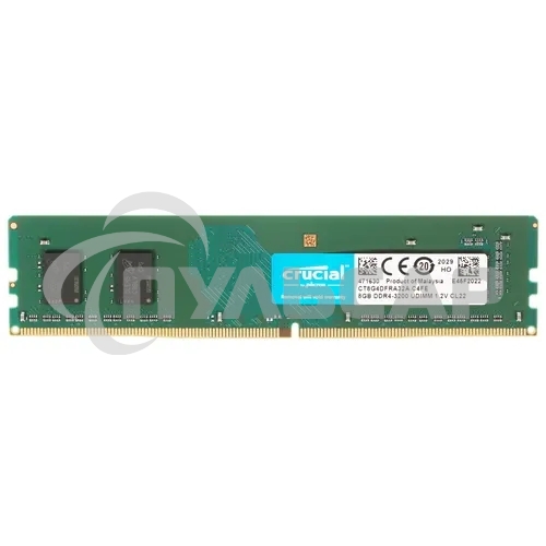 Оперативная память Crucial, DDR4, 8Gb (1x8Gb), 3200MHz, CL22, DIMM