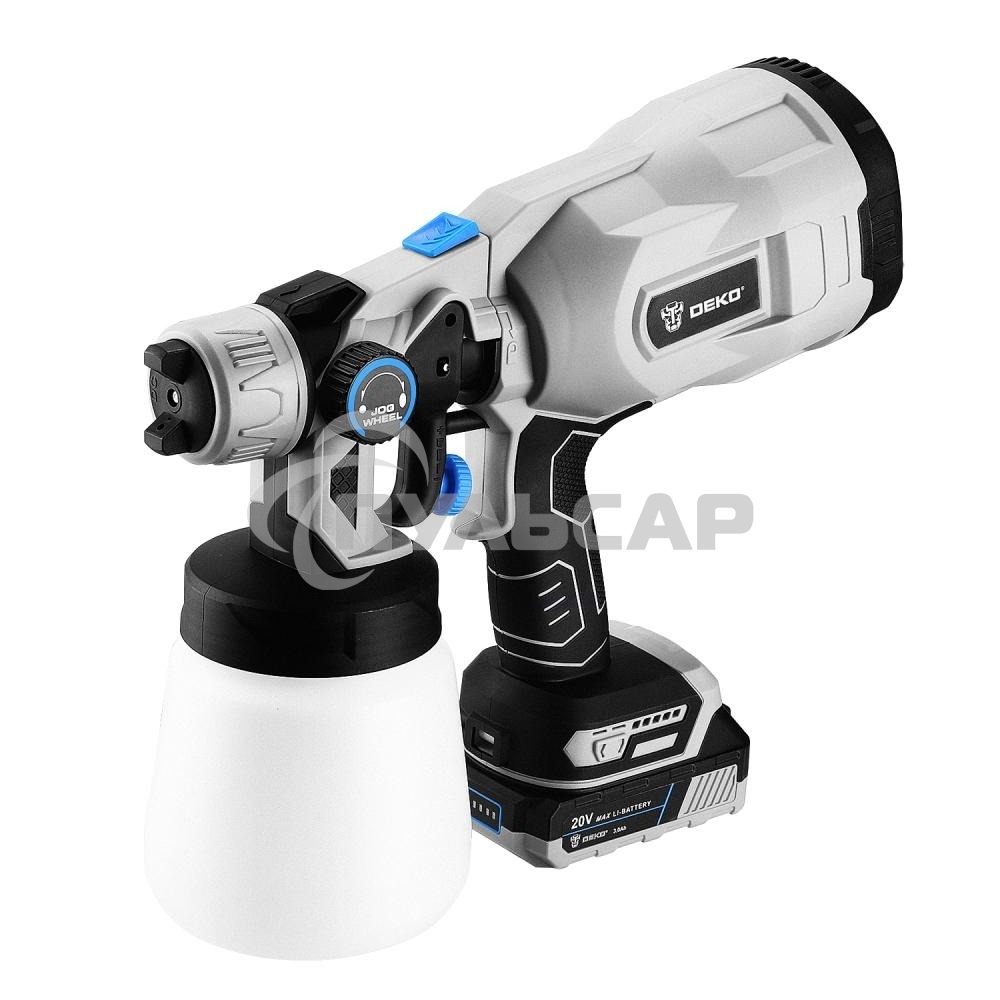 Краскопульт аккумуляторный DEKO SG20DK Max, 20В, 800 мл, 1x3.0А·ч 083-1135
