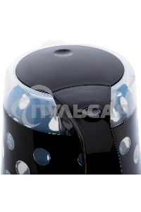 Чайник электрический Hyundai HYK-G2012 1.7л. 2200Вт черный/прозрачный (корпус: пластик)