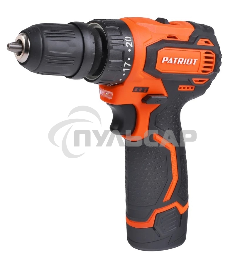 Дрель-шуруповерт Patriot BR 369Li, Аккумуляторная, 12В, 2 АКБ, Кейс