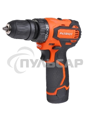 Дрель-шуруповерт Patriot BR 369Li, Аккумуляторная, 12В, 2 АКБ, Кейс