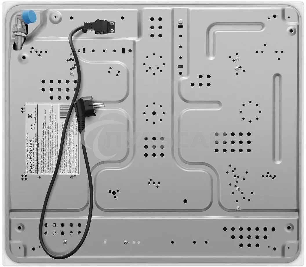 Газовая варочная панель HOMSair HGG641EWH независимая, белый