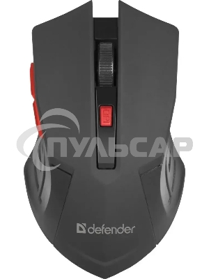 Мышь беспроводная Defender Accura MM-275 красный, 1600 dpi, радиоканал, USB, кнопки - 6
