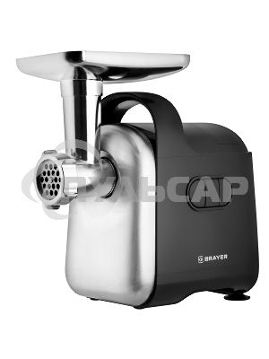 Мясорубка электрическая BRAYER BR1602, 1800 Вт, реверс, насадки кеббе, колбасы, овощей, отсек для хранен, 2 диска
