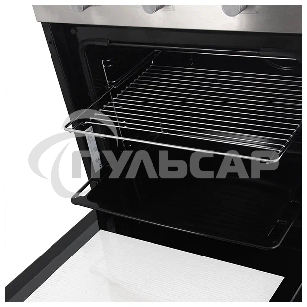 Газовый духовой шкаф Beko BBIGT21100X с откидным электрическим грилем; автоматический электроподжиг; поворотные переключатели; металлические направляющие; объем - 72л; 3 стекла дверцы; 1 решетка; 1 противень; вертел. Цвет нержавеющая сталь; Материал панел