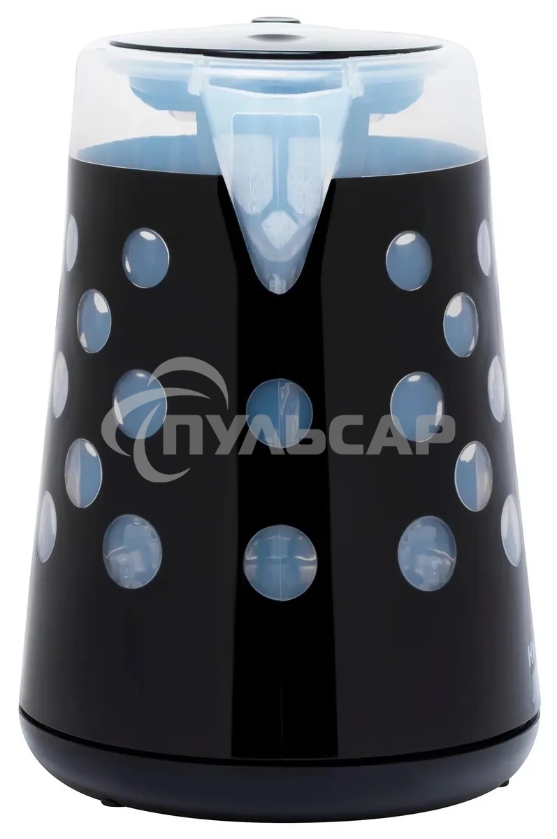 Чайник электрический Hyundai HYK-G2012 1.7л. 2200Вт черный/прозрачный (корпус: пластик)