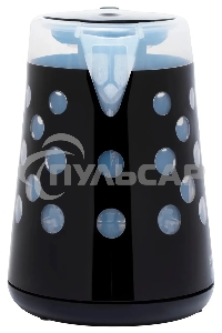 Чайник электрический Hyundai HYK-G2012 1.7л. 2200Вт черный/прозрачный (корпус: пластик)
