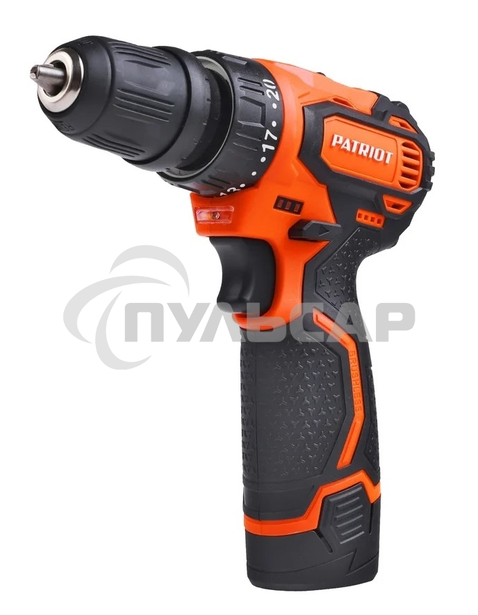 Дрель-шуруповерт Patriot BR 369Li, Аккумуляторная, 12В, 2 АКБ, Кейс