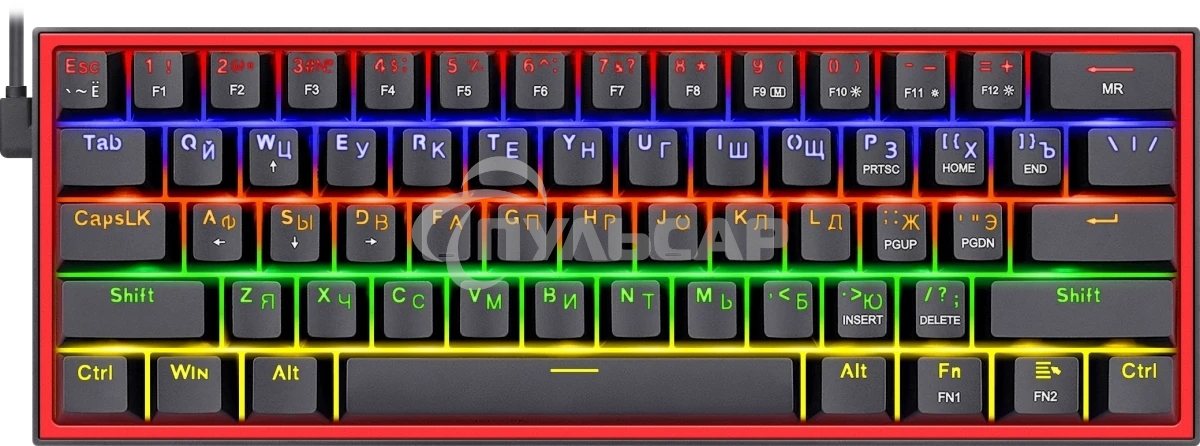 Клавиатура проводная REDRAGON Fizz RU черный