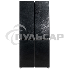 Холодильник Бирюса CD 496 TBG текстурированное черное стекло трехкамерный 334/162л морозилка снизу, NoFrost, Side by Side