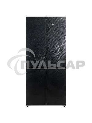 Холодильник Бирюса CD 496 TBG текстурированное черное стекло трехкамерный 334/162л морозилка снизу, NoFrost, Side by Side