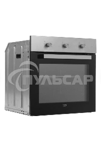 Газовый духовой шкаф Beko BBIGT21100X с откидным электрическим грилем; автоматический электроподжиг; поворотные переключатели; металлические направляющие; объем - 72л; 3 стекла дверцы; 1 решетка; 1 противень; вертел. Цвет нержавеющая сталь; Материал панел