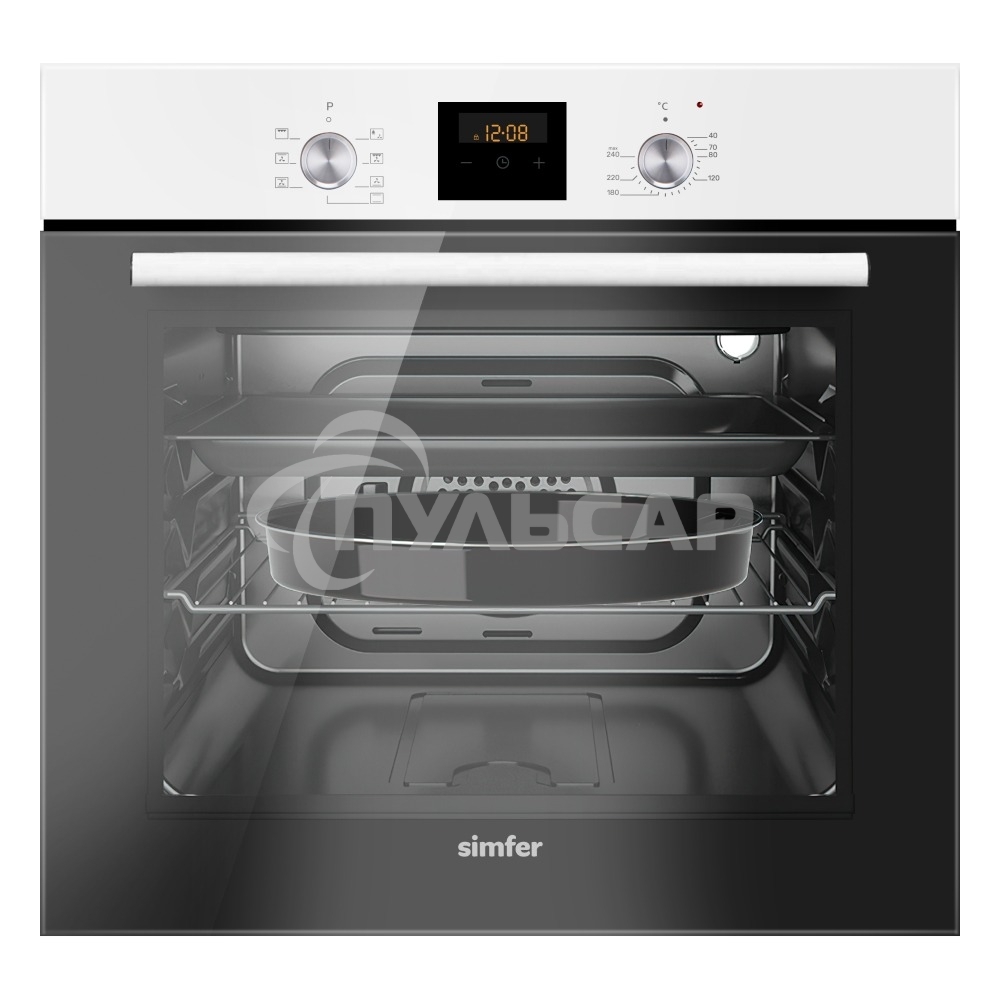 Электрический духовой шкаф Simfer B6EW56024, встраиваемый, белый
