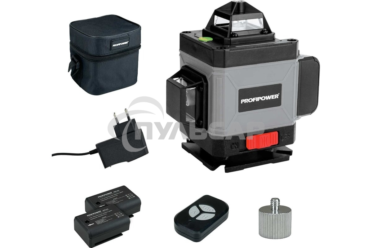 Лазерный нивелир ProfiPower NL-7016G (16 лучей, лазер - зеленый, Li-ion - 1шт., пульт ДУ, переходник,З/У, сумка-чехол)