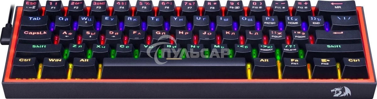 Клавиатура проводная REDRAGON Fizz RU черный