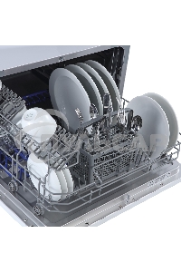 Посудомоечная машина Бирюса DWC-506/5 W, белый, 55 см, 6 компл., 49 дБ, класс A+