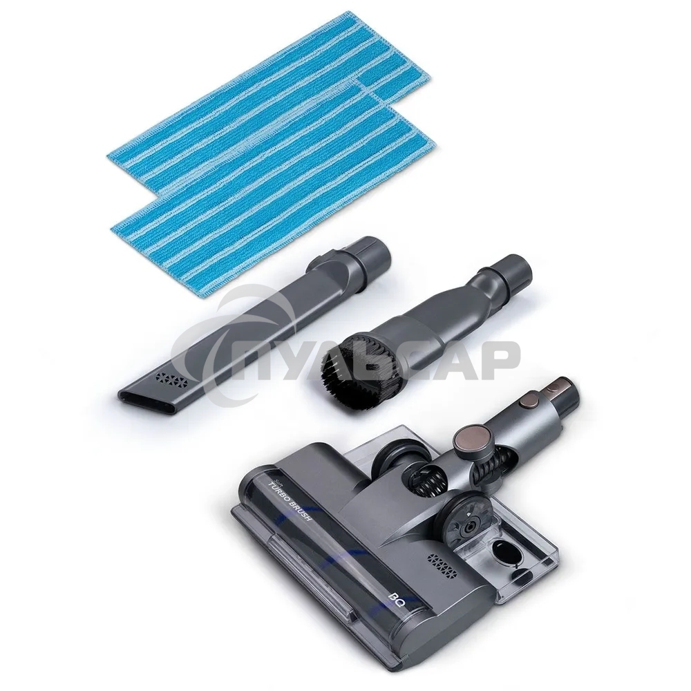 Пылесос вертикальный BQ VCA1004W серый, питание от аккумулятора, 50 Вт, уборка сухая/влажная, пылесборник 0.6 л, работа от АКБ max 35 мин.