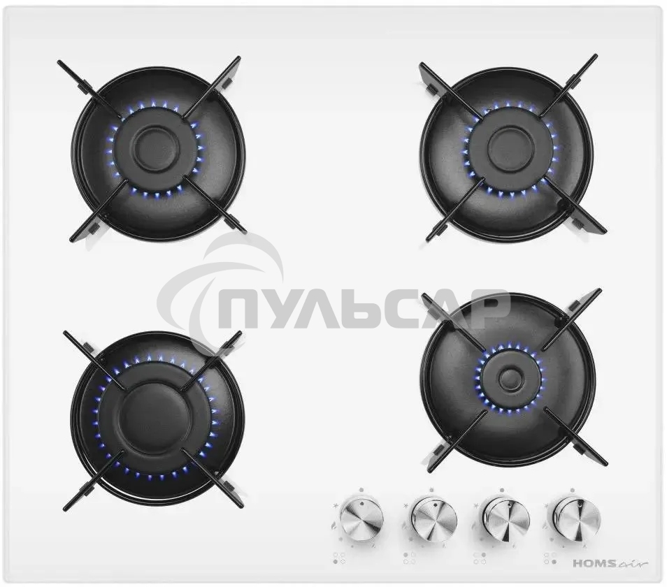 Газовая варочная панель HOMSair HGG641EWH независимая, белый