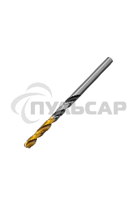 Сверло спиральное по металлу Denzel 4,5 x 80мм, Р6М5, Golden Tip, многогранная заточка