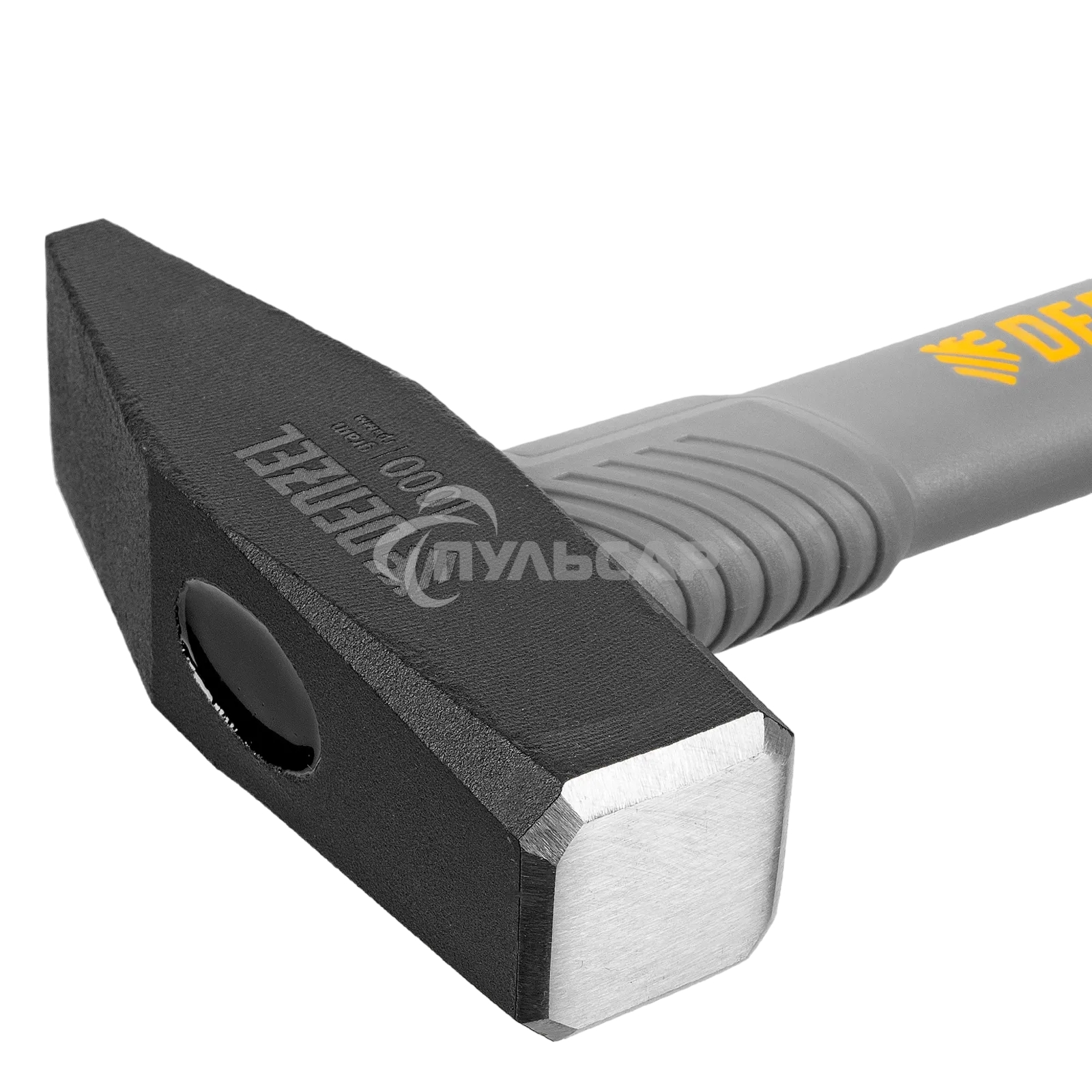 Молоток слесарный Denzel 1000 г, кованый, фибергласовая рукоятка c TPR покрытием