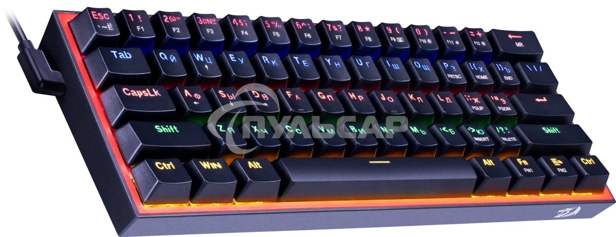 Клавиатура проводная REDRAGON Fizz RU черный