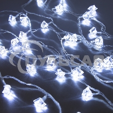 Гирлянда светод. Funray Льдинки, SE-ICE-440W, 220В, 4м, 40LED, холодный белый, прозр шнур 3м,