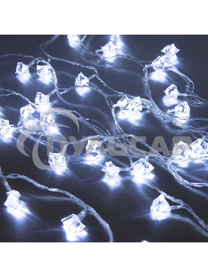 Гирлянда светод. Funray Льдинки, SE-ICE-440W, 220В, 4м, 40LED, холодный белый, прозр шнур 3м,