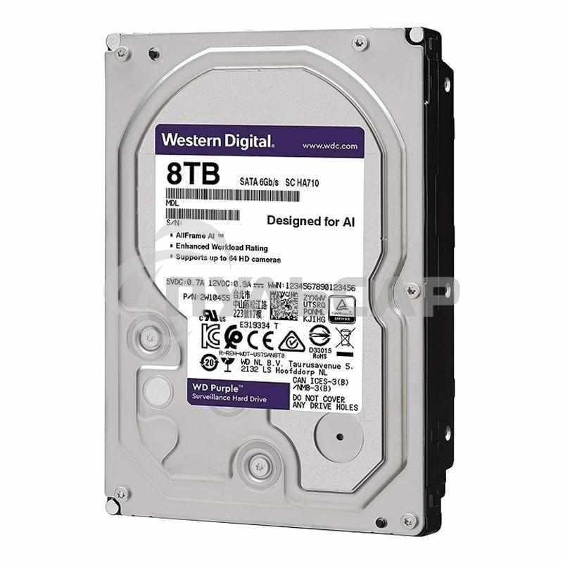Жесткий диск HDD Western Digital Surveillance Purple Pro8Tb 7200rpm SATA-III 256Mb 3.5