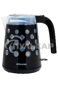 Чайник электрический Hyundai HYK-G2012 1.7л. 2200Вт черный/прозрачный (корпус: пластик)