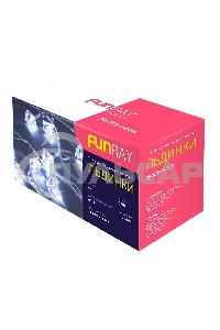 Гирлянда светод. Funray Льдинки, SE-ICE-440W, 220В, 4м, 40LED, холодный белый, прозр шнур 3м,