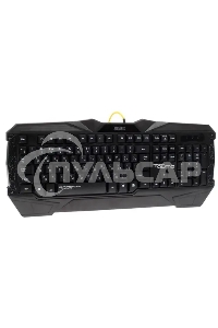 Игровой комплект Qumo Solaris, клавиатурапроводная K03, 104 клавиши, встроенная радужная подсветка, мышь проводная M10, оптическая, 800/1200/1600/2200 dpi, коврик