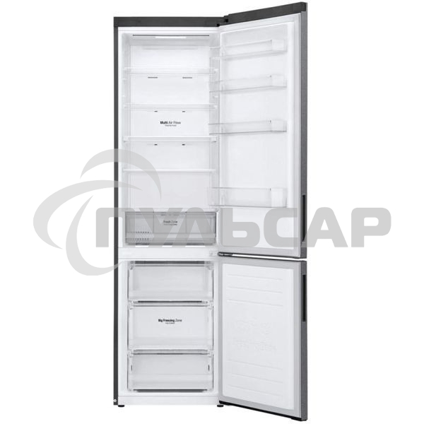 Холодильник LG GA-B509CLSL графитовый двухкамерный 277/107л морозилка снизу, No Frost