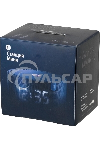 Умная колонка Яндекс Станция Мини, 10Вт, с голосовым ассистентом Алиса на YaGPT, с LED-часами, синий