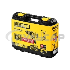 Дрель-шуруповерт STEHER CDB-200-1, Аккумуляторная, 20В, Кейс