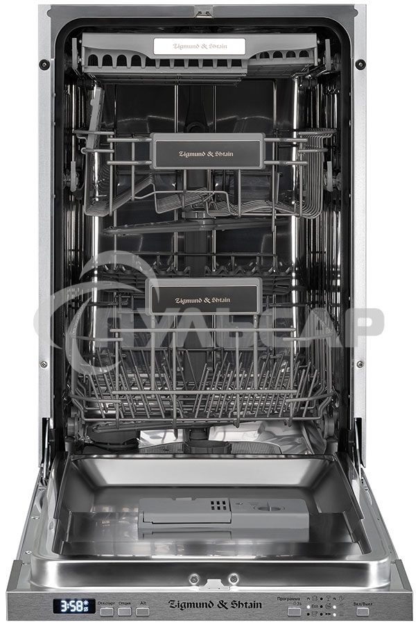 Встраиваемая посудомоечная машина Zigmund & Shtain DW 301.6, нержавеющая сталь, 60 см, 15 компл., 49 дБ, класс A++