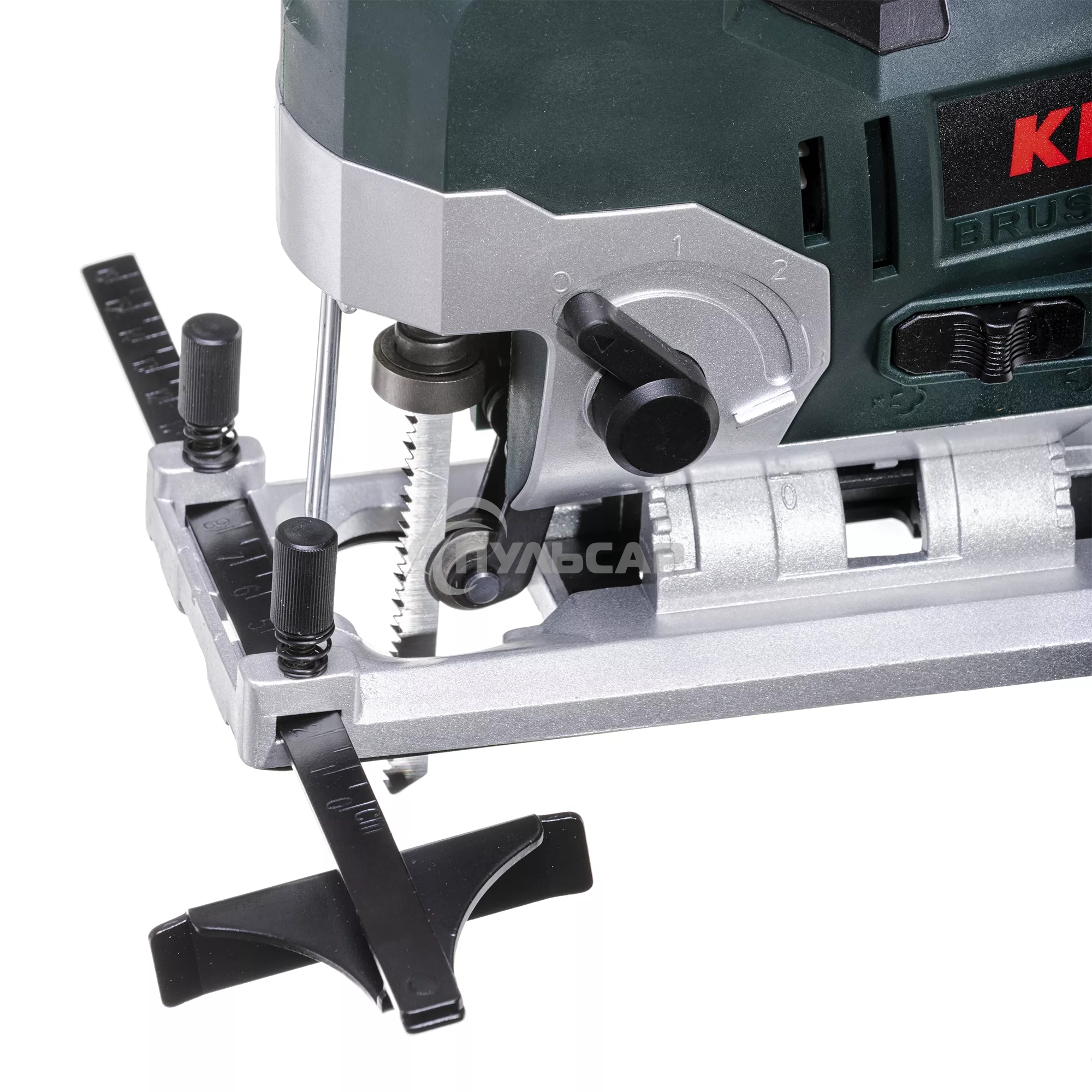 Профессиональный лобзик бесщеточный KLPRO KLDT18B-20 (18В, Li-ion-2шт, 2.0А·ч, патрубок для пылесоса, полотна (дерево/металл, З/У, кейс)