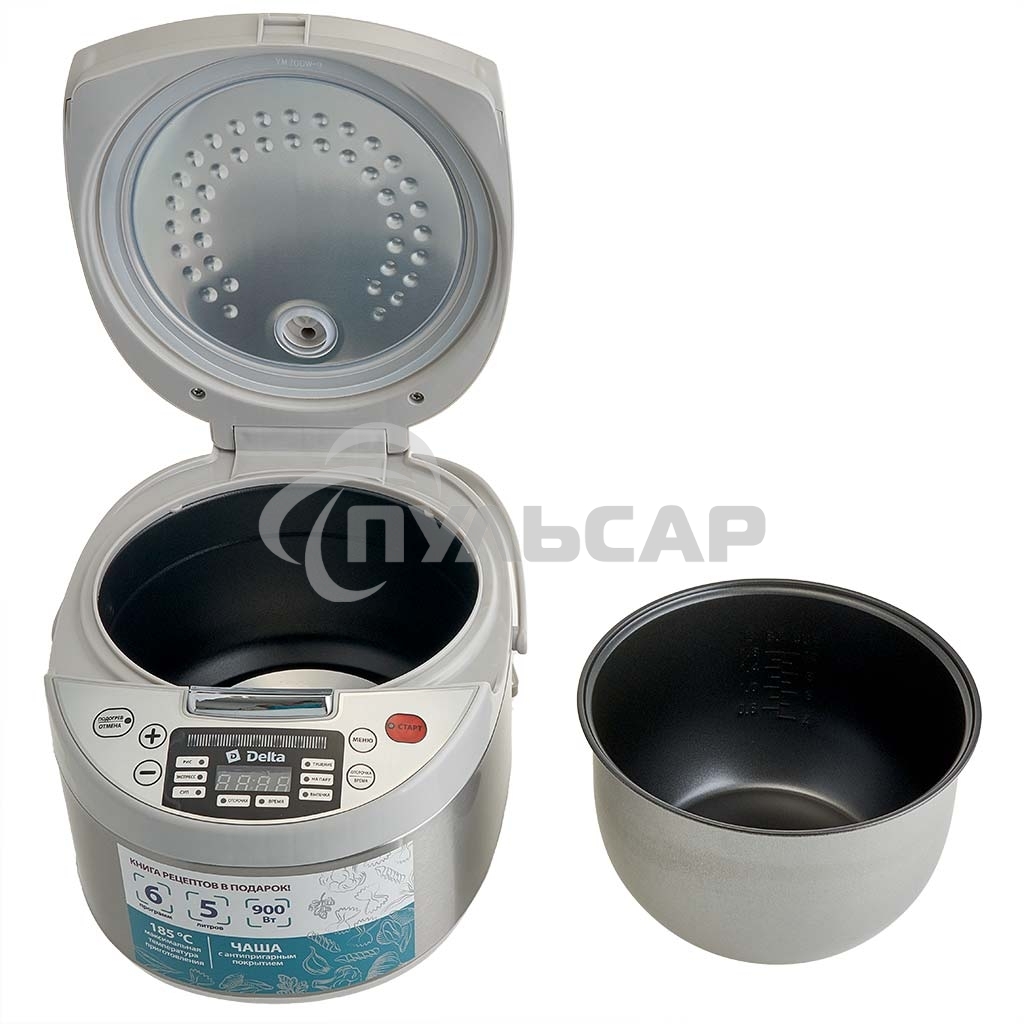 Мультиварка DELTA DL-6529 белый: 900 Вт,5л, 6 ПРОГРАММ (4)