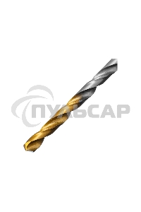 Сверло спиральное по металлу Denzel 4 х 119 мм, Р6М5, Golden Tip, удлиненное