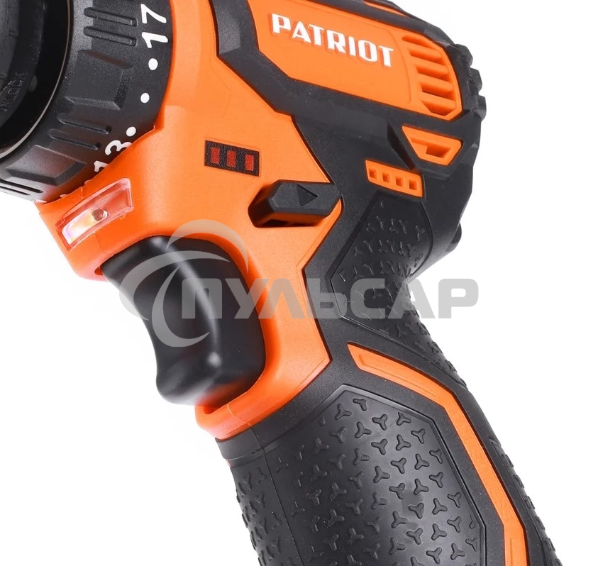 Дрель-шуруповерт Patriot BR 369Li, Аккумуляторная, 12В, 2 АКБ, Кейс