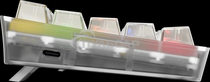 Клавиатура проводная игровая Redragon Fizz прозрачно-белая (USB,+ICE, 61 кл., RGB подсветка)