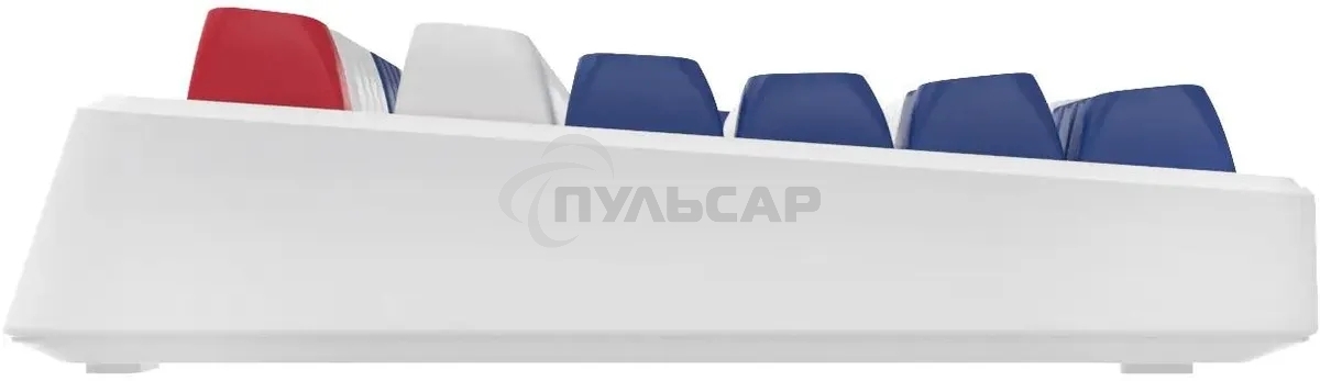 Клавиатура проводная Oklick 725G белый/красный USB Multimedia for gamer LED (2070294)