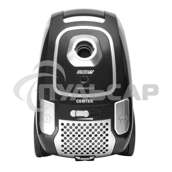 Пылесос Centek CT-2519 черный/хром, 500/2500 Вт, уборка сухая, пылесборник мешок, 4 л