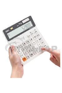 Калькулятор бухгалтерский Deli EM01010 белый 12-разр.