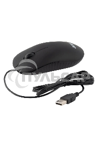 Мышь проводная Acer OMW122 черный, 1200 dpi, USB, кнопки - 3