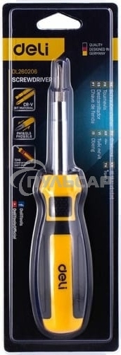 Многофункциональная отвертка 6-в-1 Deli DL260206 В комплекте биты SL5, SL6, PH1, PH2