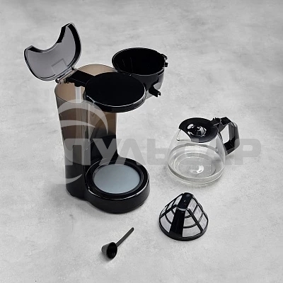 Кофеварка капельная Scarlett SC-CM33018 черный, исп. кофе - молотый, 0.75 л, 600 Вт.