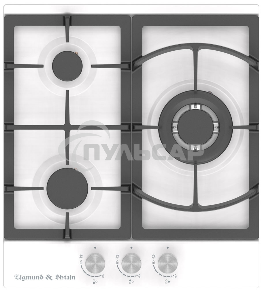 Газовая варочная панель Zigmund & Shtain G 14.4 W независимая, белый