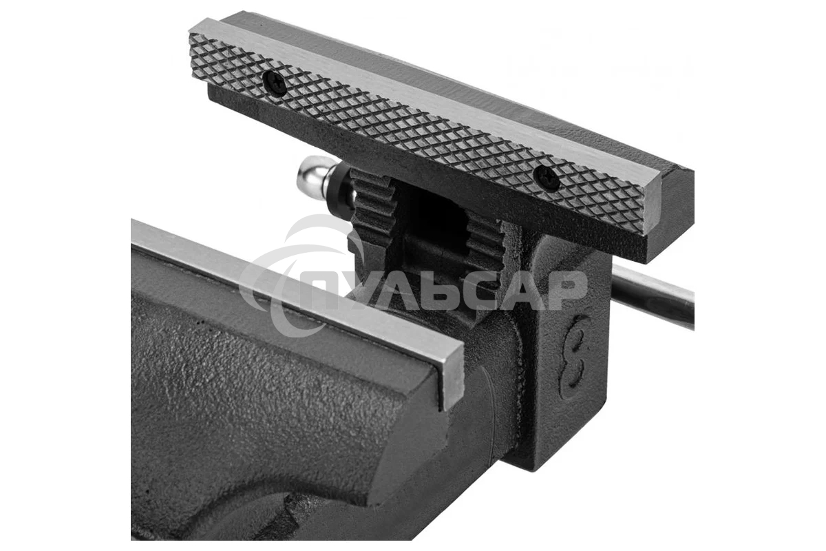 Тиски слесарные Denzel BVH-200, 200 мм, поворотные, стальная направляющая, с наковальней